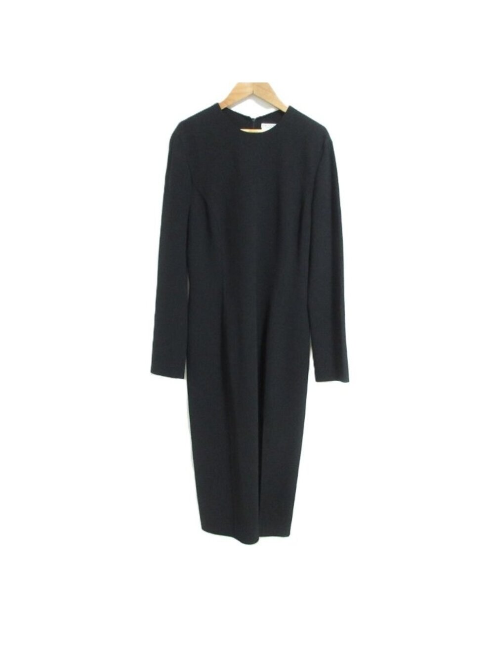 Celine Wool Stretch Slit Long Dress Black Spring Summer Fall Winter 42